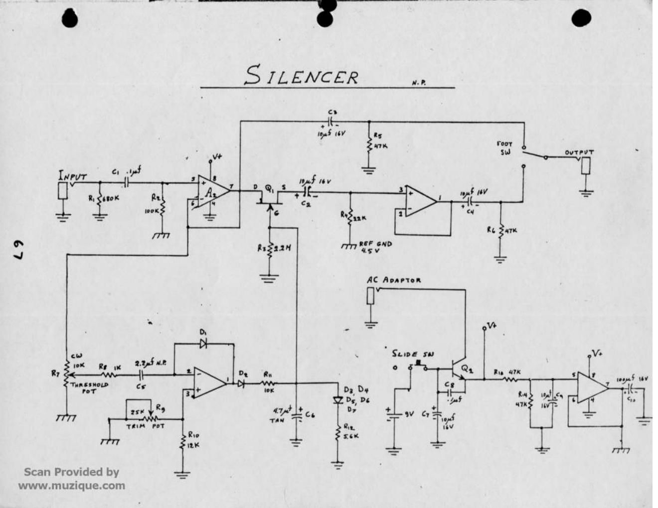 electro harmonix silencer schematic