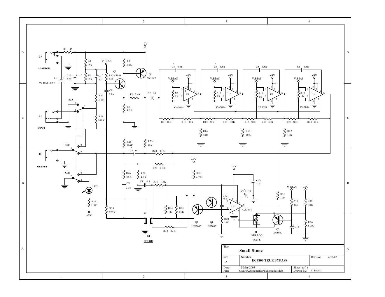 electro harmonix small stone phaser 3 03 schematic