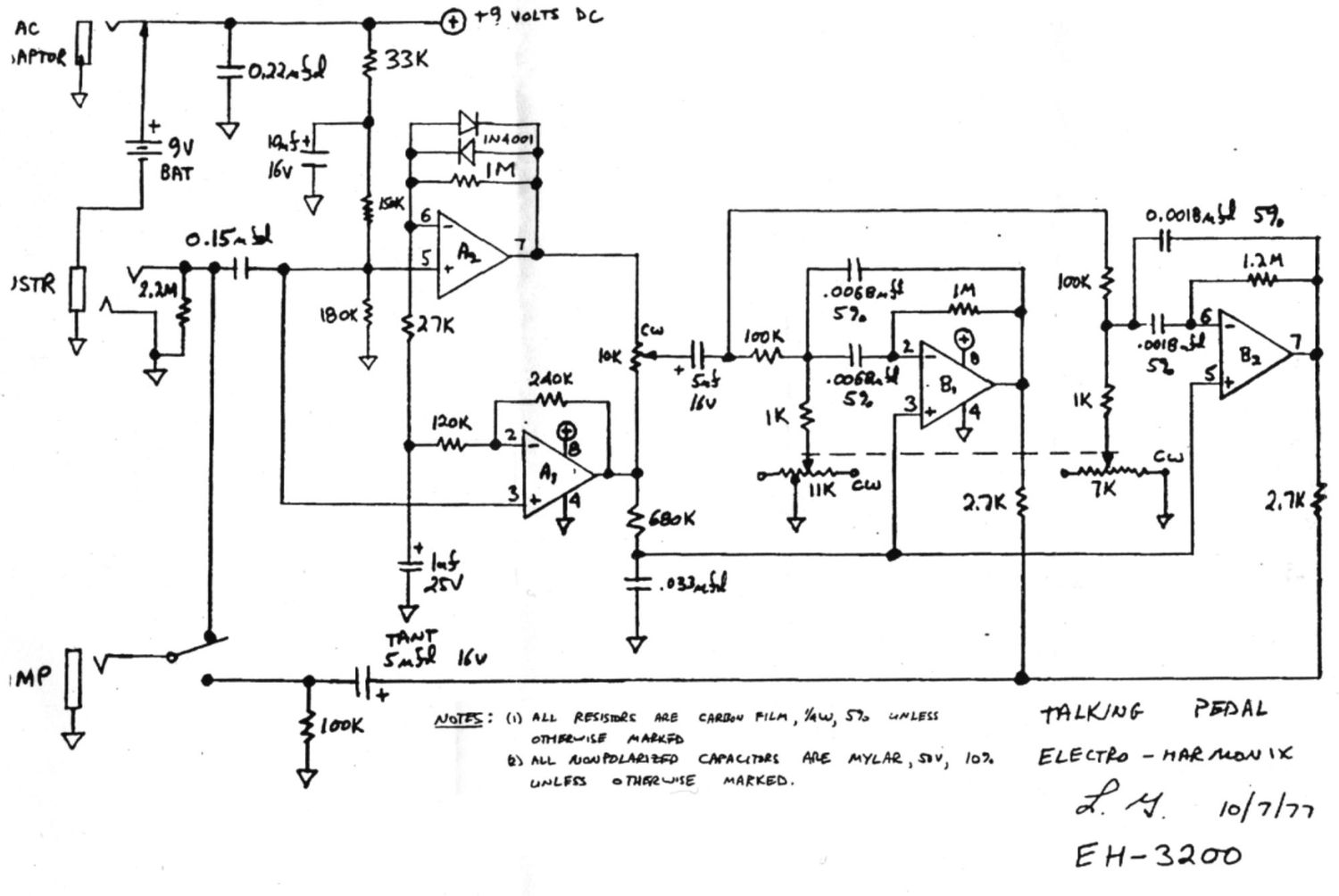 electro harmonix talking pedal schematic