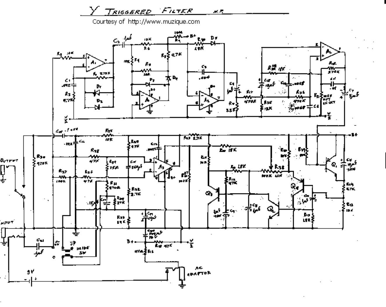 electro harmonix y triggered filter schematic