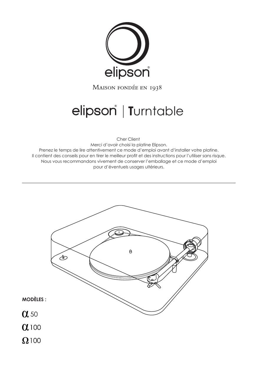 Elipson Alpha 100 Owners Manual