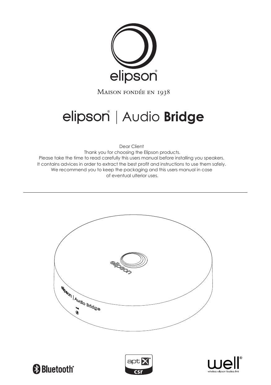 Elipson Audio Bridge Owners Manual