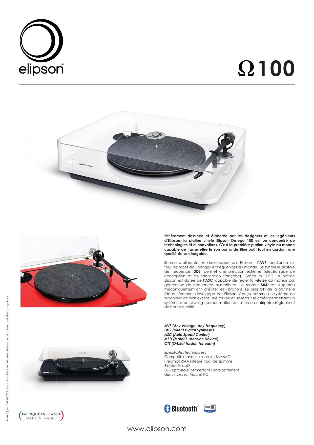 Elipson Omega 100 Brochure