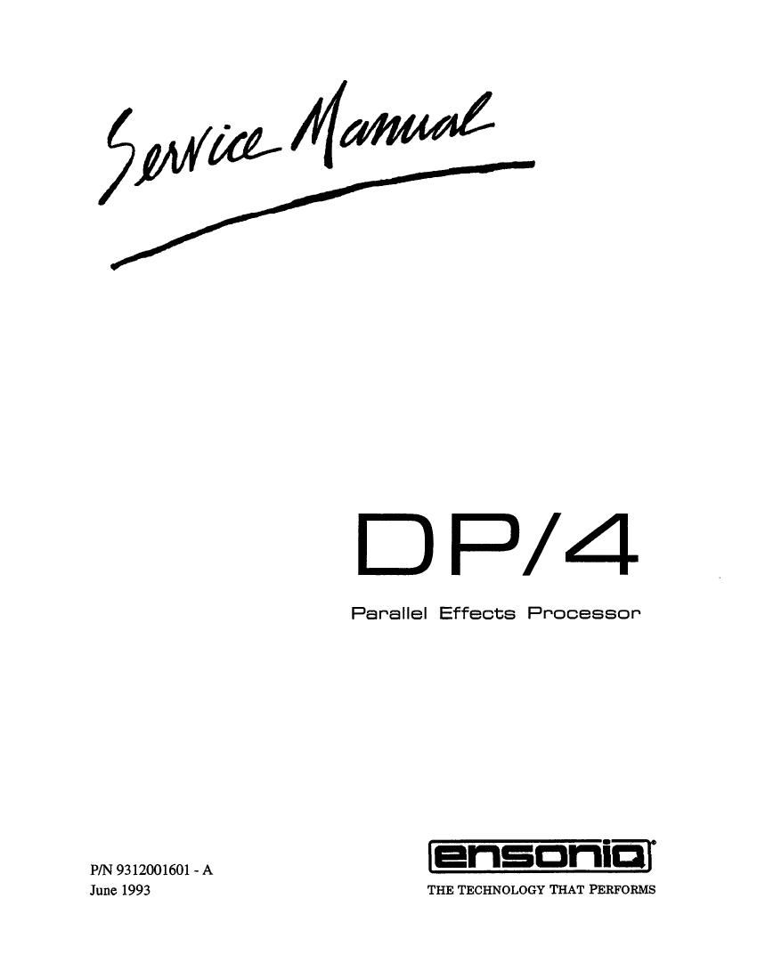 ensoniq dp4 service manual