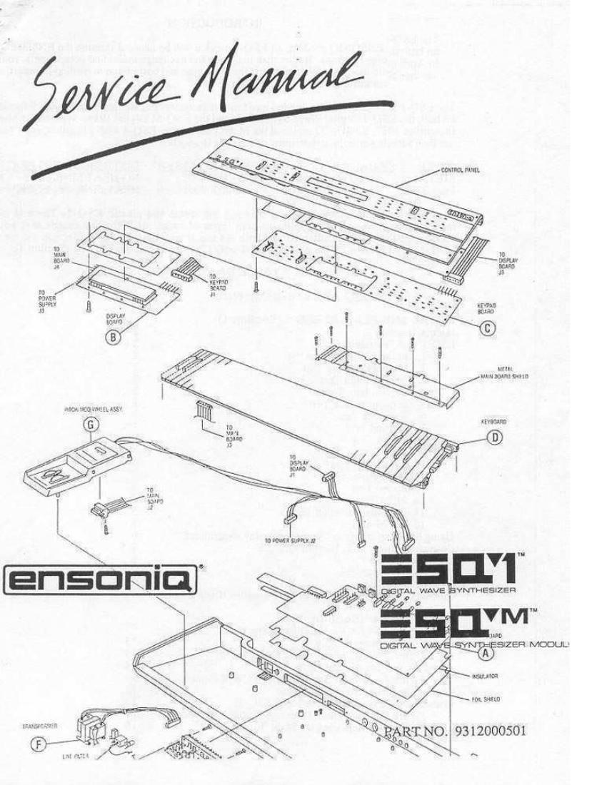 ensoniq esq 1 esq m service manual