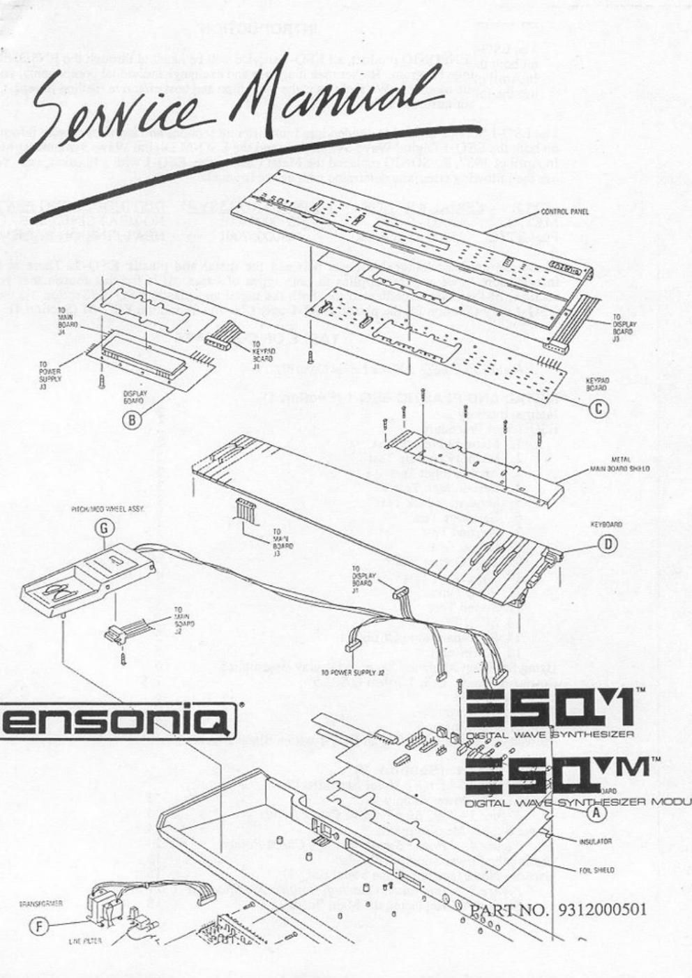 ensoniq esq 1 service manual