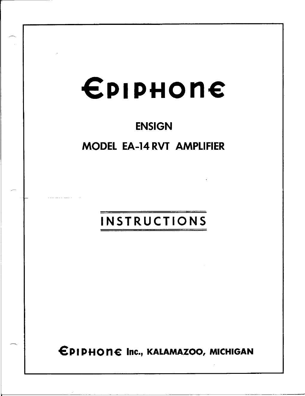 epiphone ea 14rvt ensign schematic