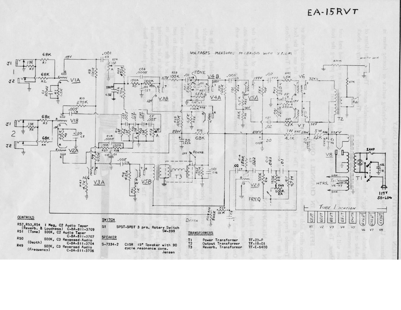 epiphone ea 15rvt zephyr schematic