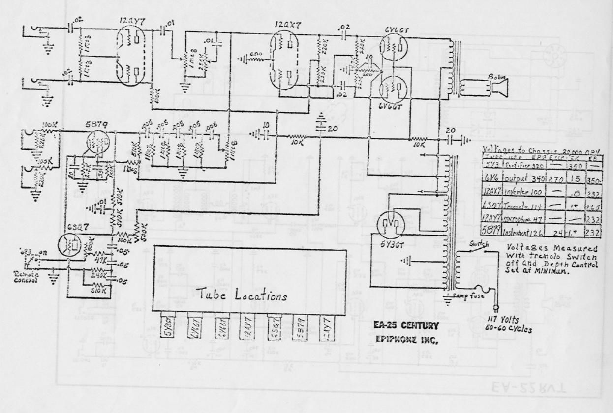 epiphone ea 25 century schematic