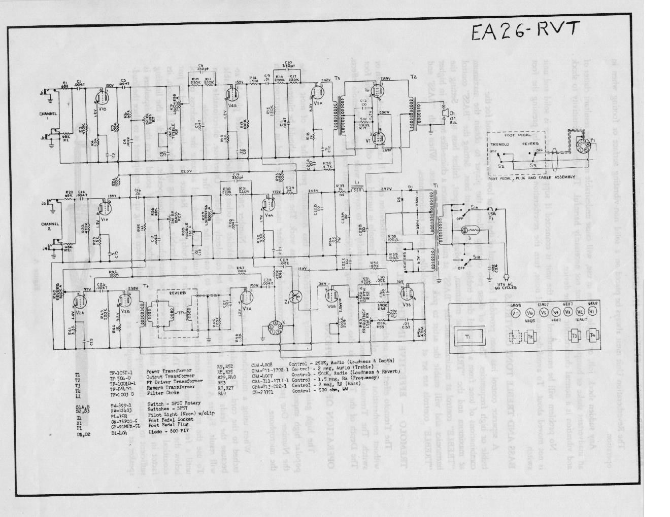 epiphone ea 26rvt electra schematic