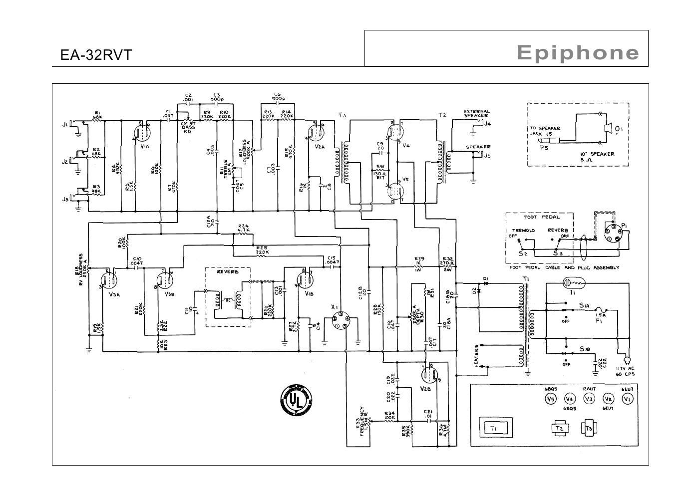 epiphone ea 32rvt comet schematic