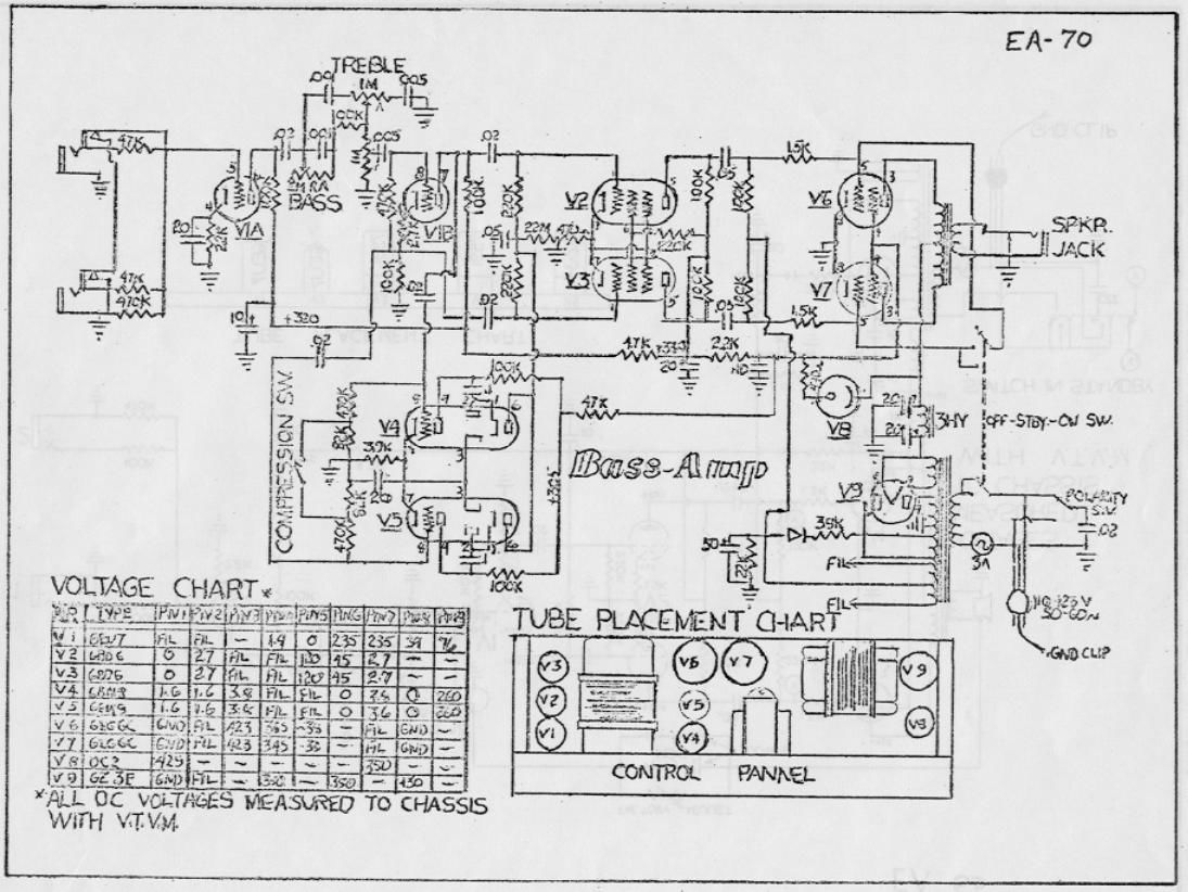 epiphone ea 70 constellation bass amp schematic