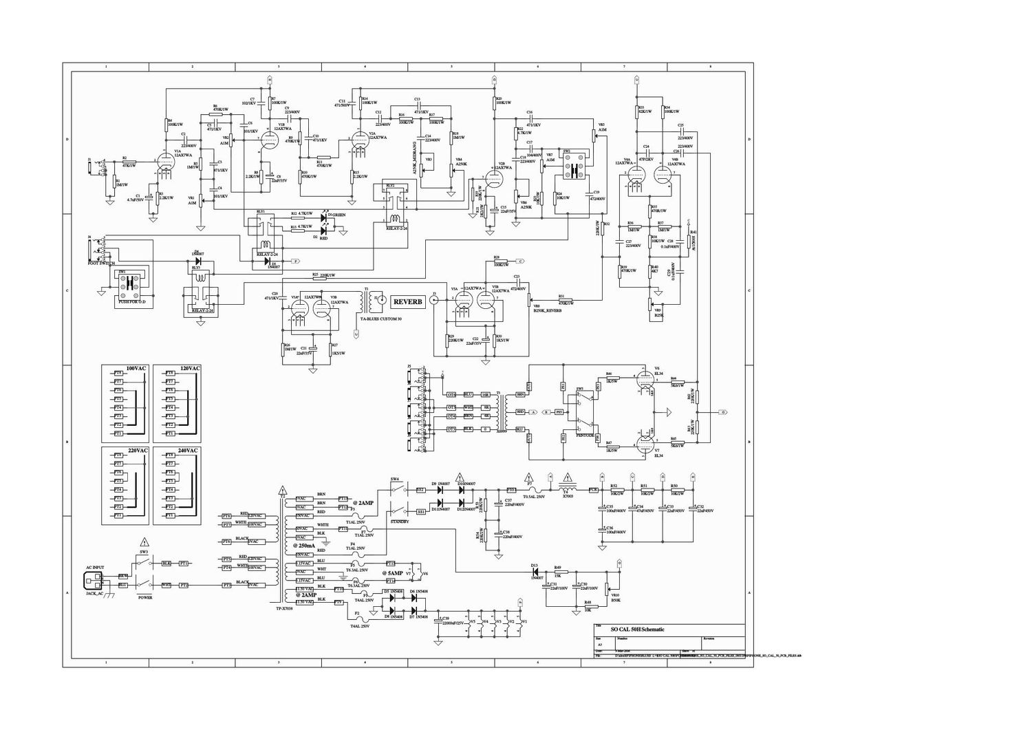 epiphone so cal 50h schematic