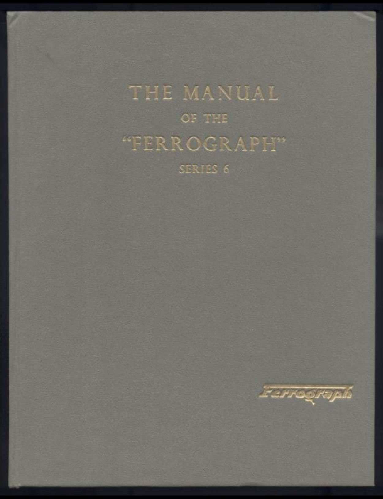 Ferrograph 631 Owners Manual