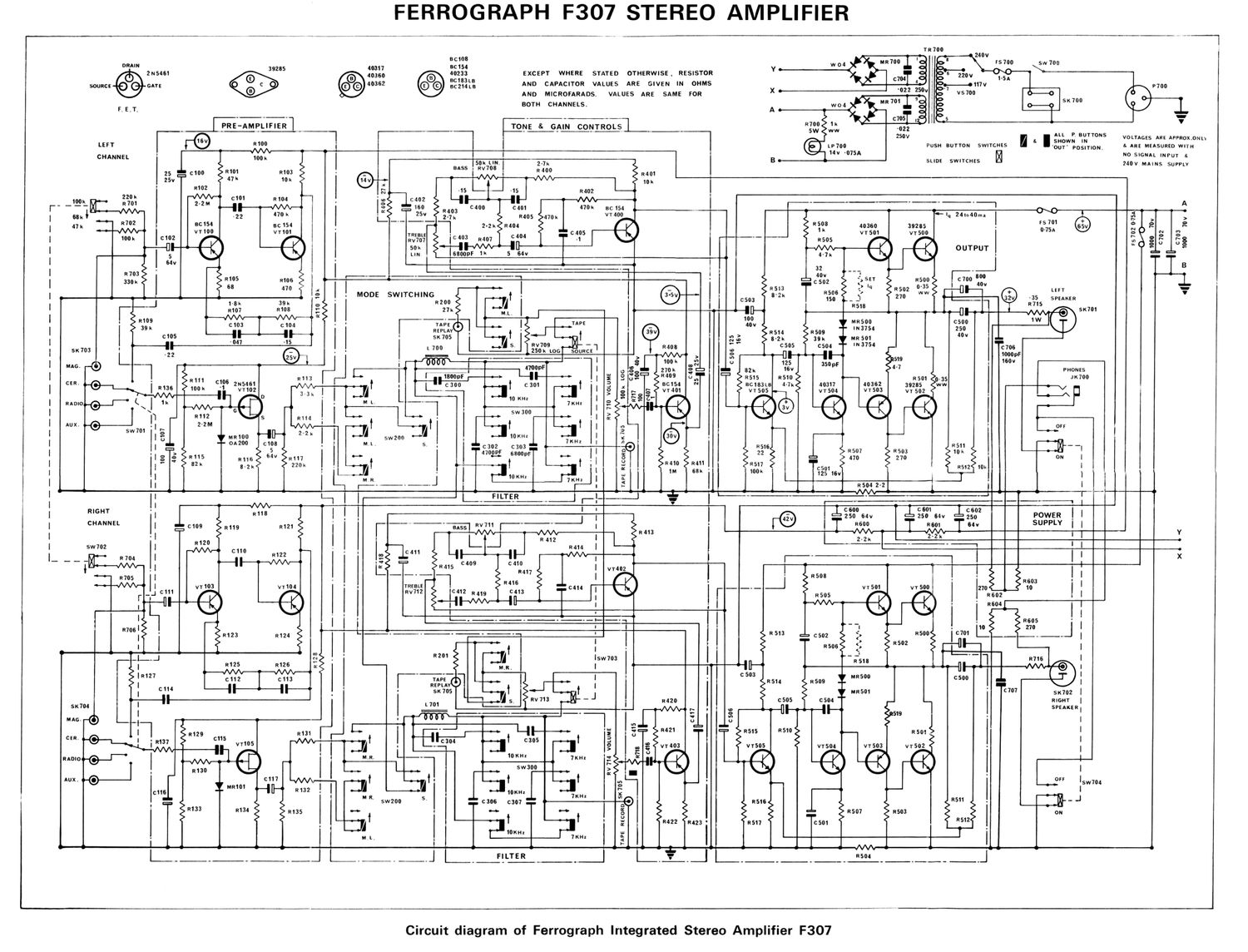 Ferrograph F 307 Schematic