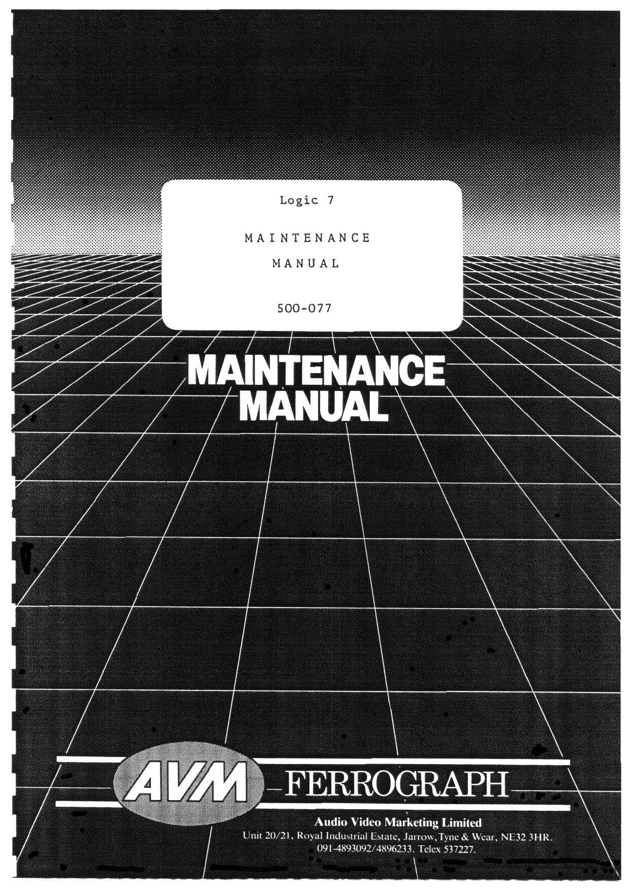 Ferrograph Logic 7 Service Manual