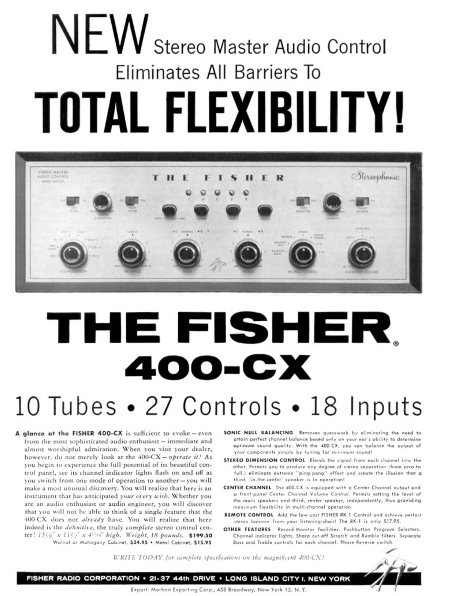 Fisher 100 CX Article