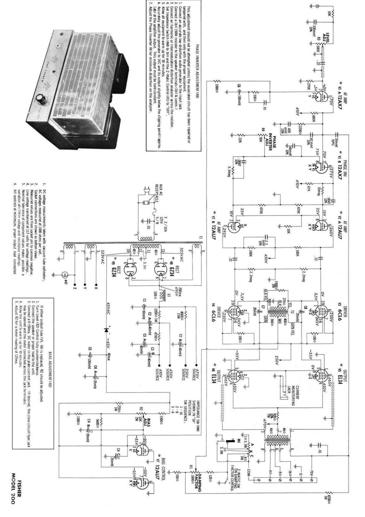 Fisher 200 Schematic