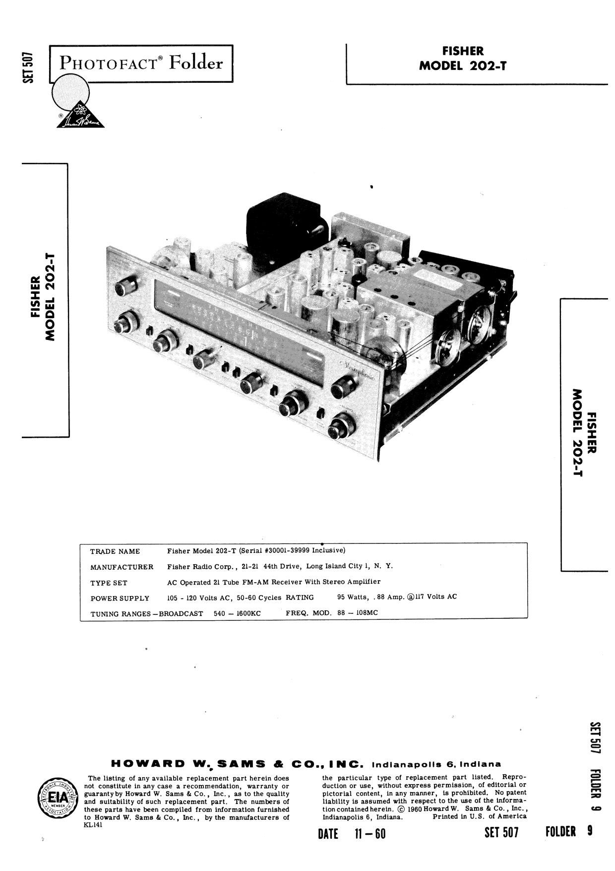 Fisher 202 T Service Manual