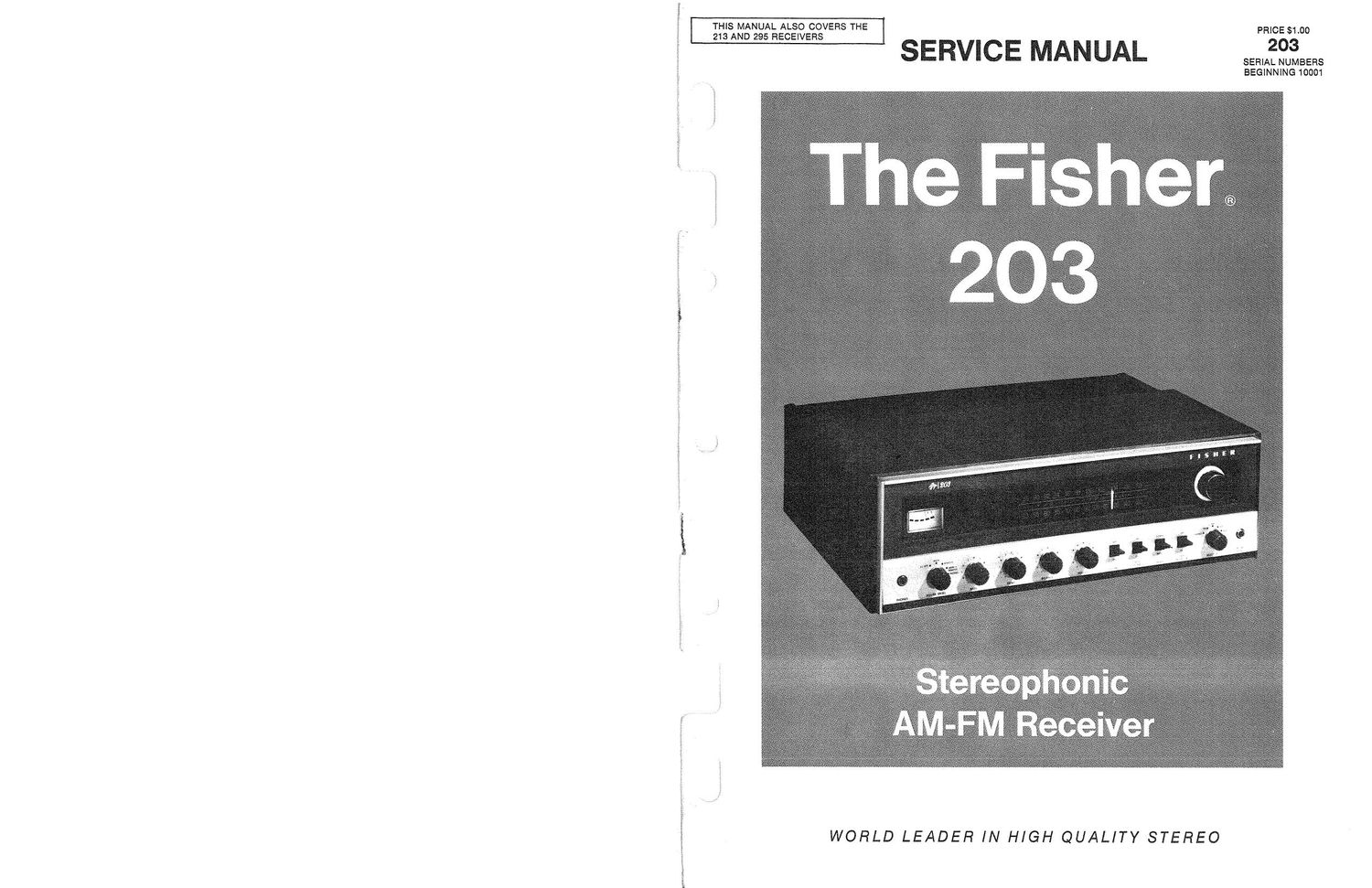 Fisher 203 Service Manual