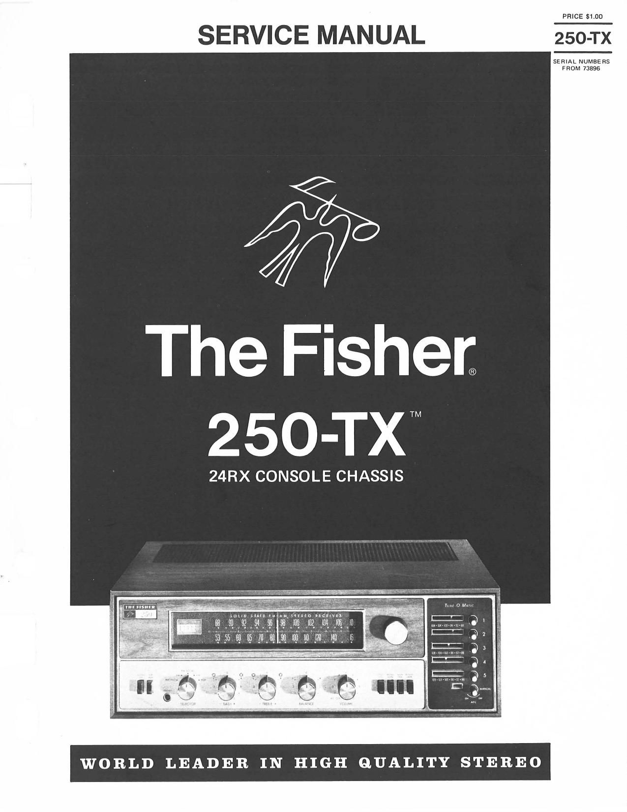 Fisher 250 TX Service Manual