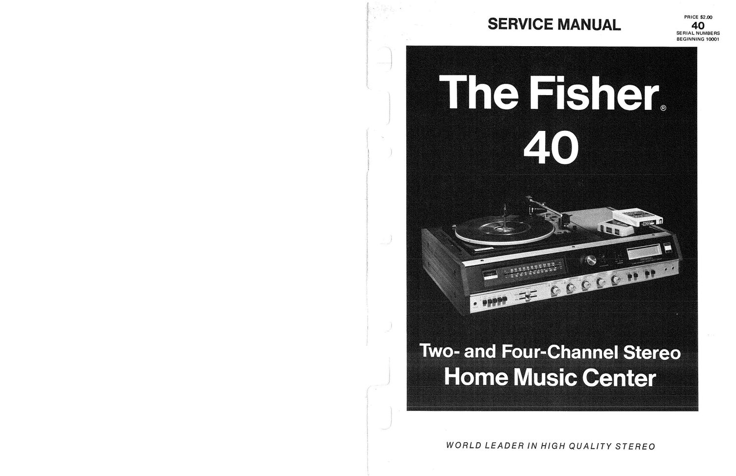 Fisher 40 Service Manual