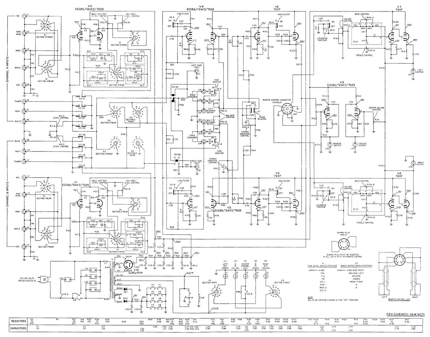 Fisher 400 CX2 Schematic
