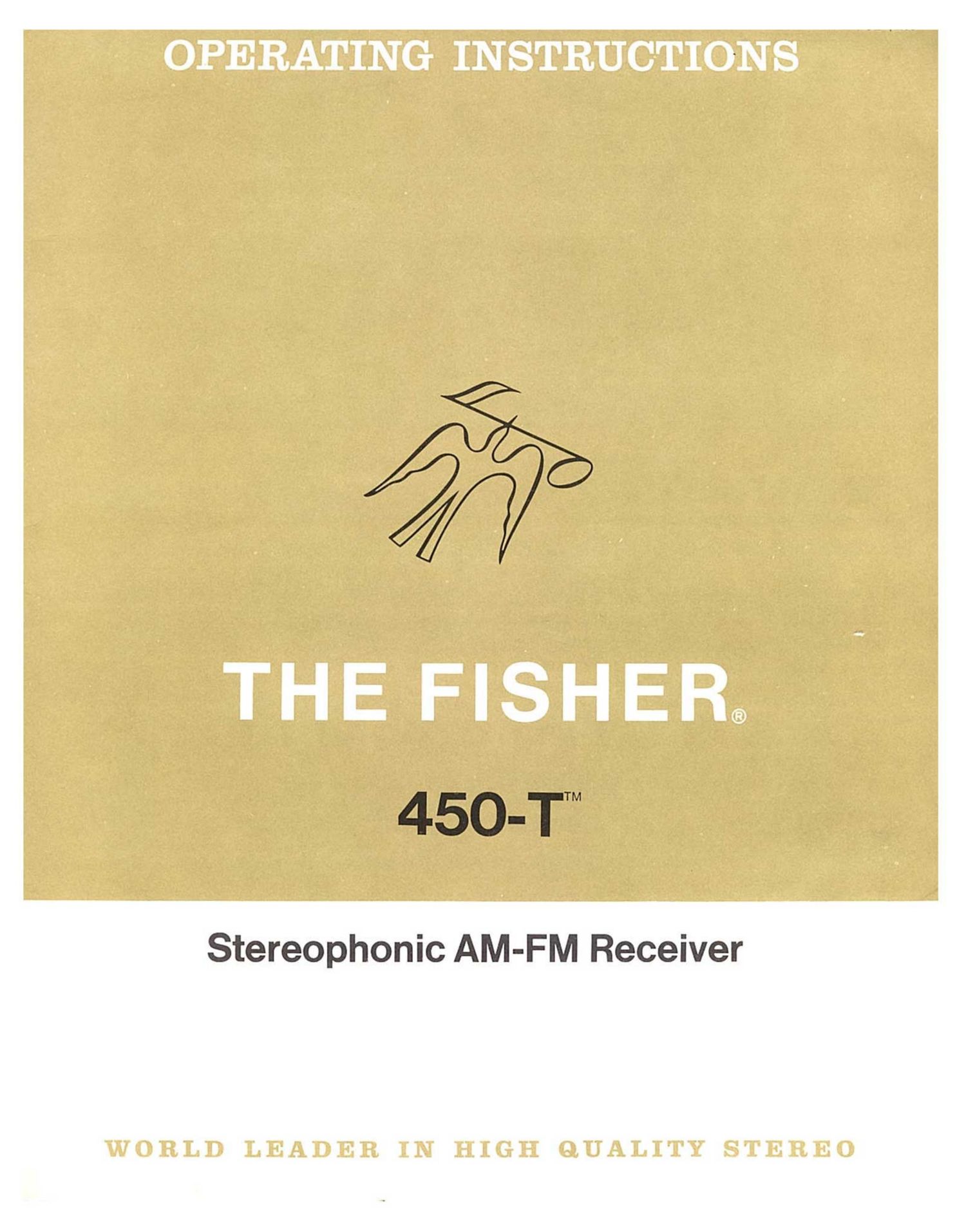 Fisher 450 T Owners Manual