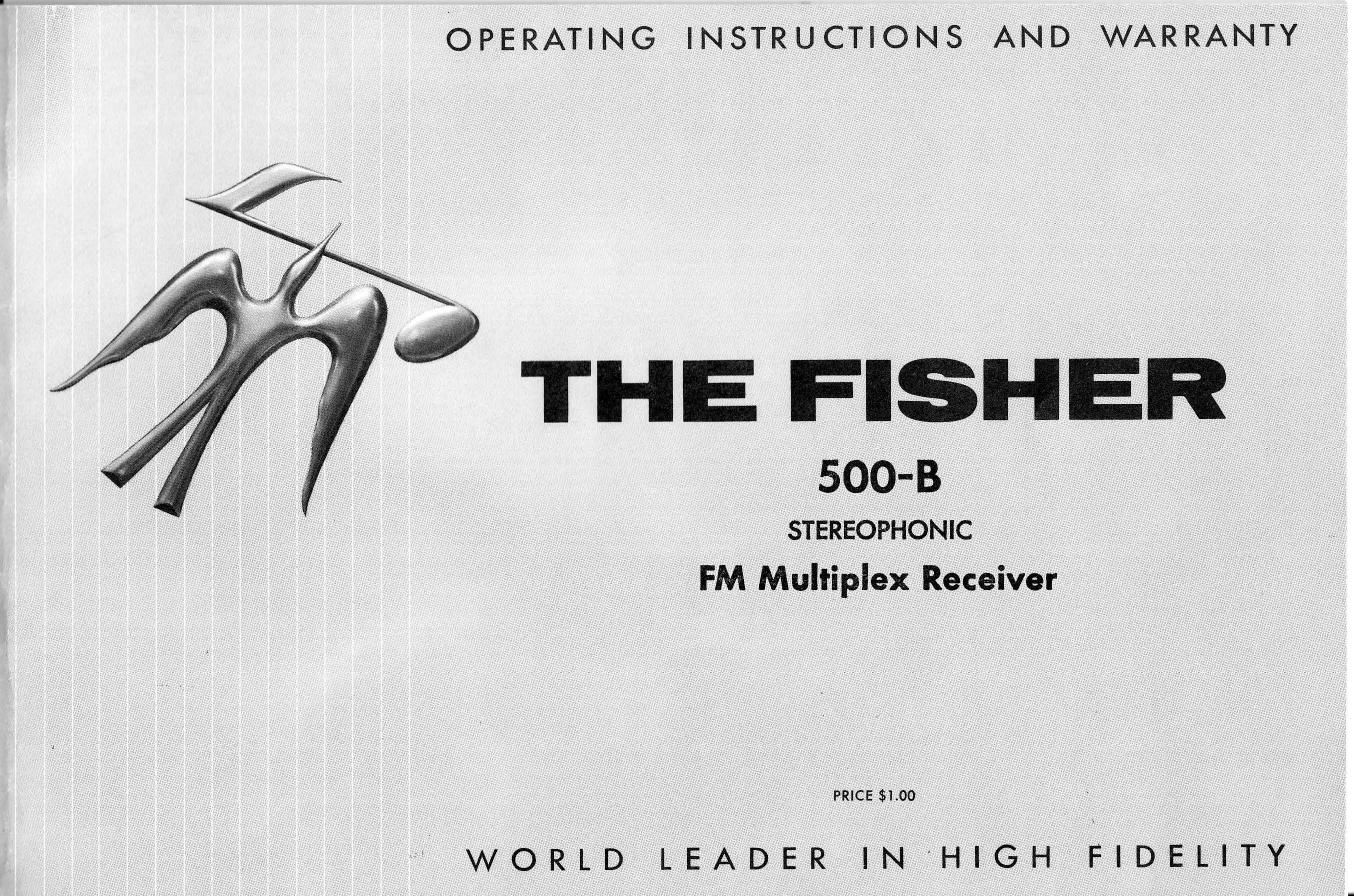 Fisher 500 B Owners Manual