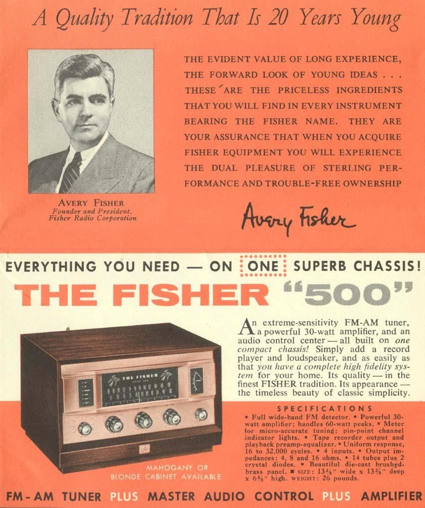 Fisher 500 Brochure