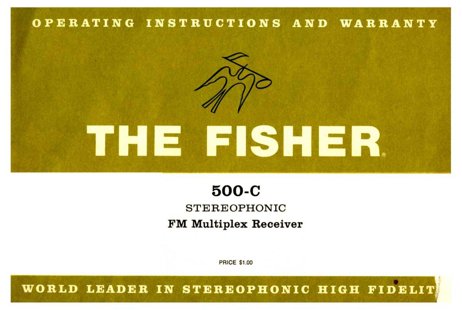 Fisher 500 C Owners Manual