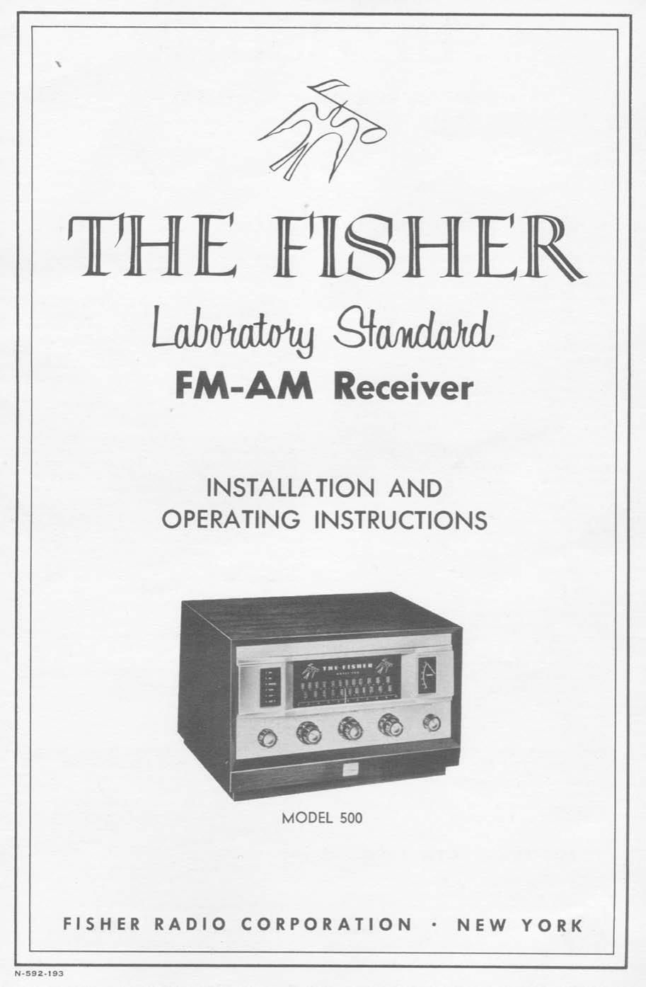 Fisher 500 Owners Manual