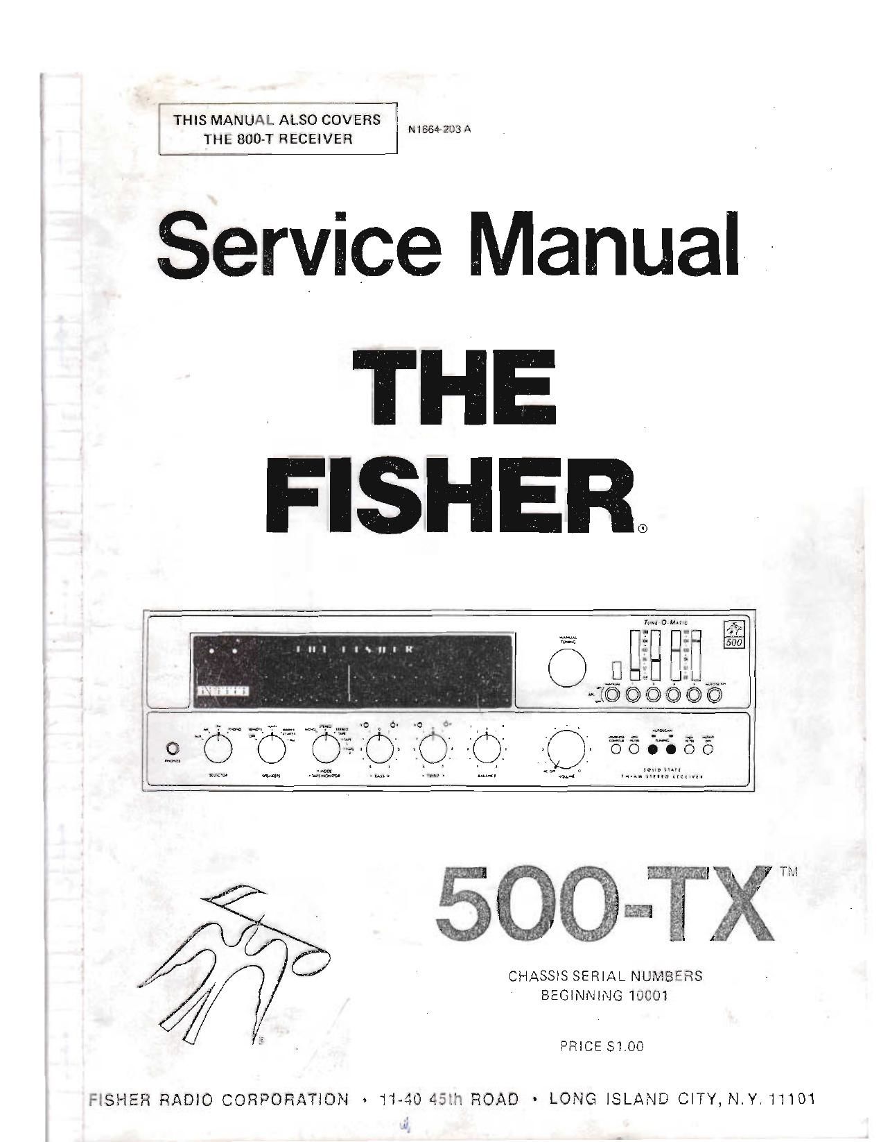 Fisher 500 TX 800 T Service Manual