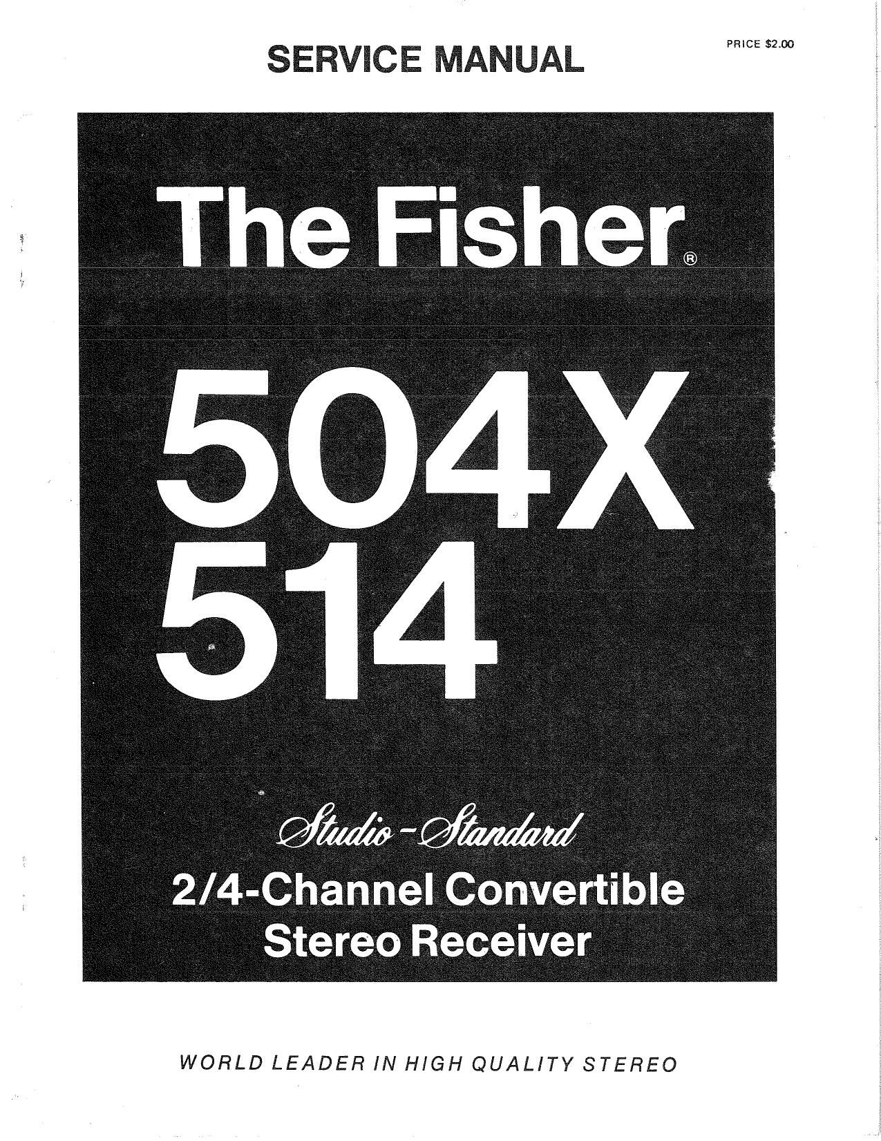 Fisher 504 X Service Manual