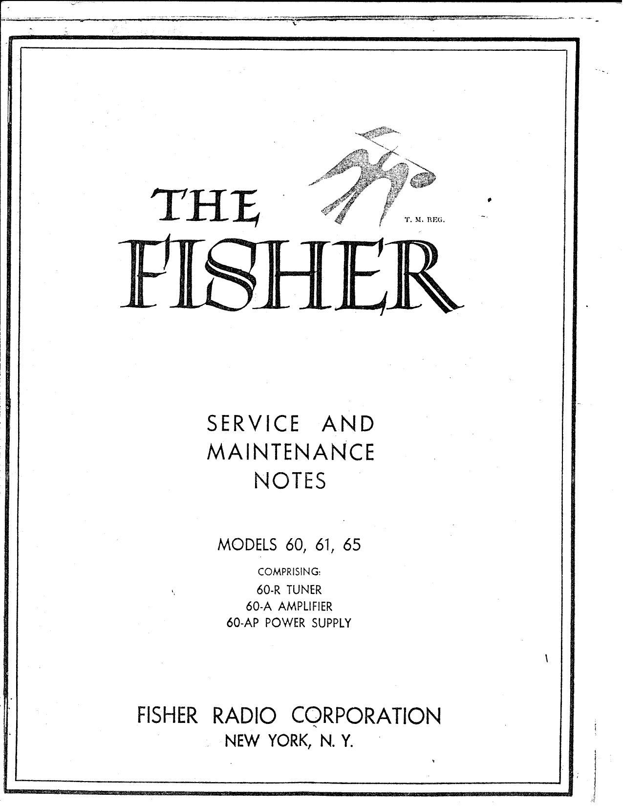 Fisher 60 61 65 Service Manual