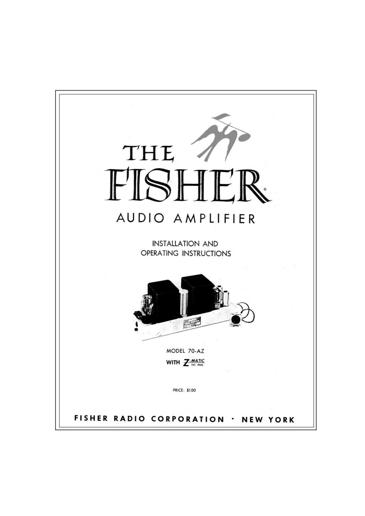 Fisher 70 A Owners Manual