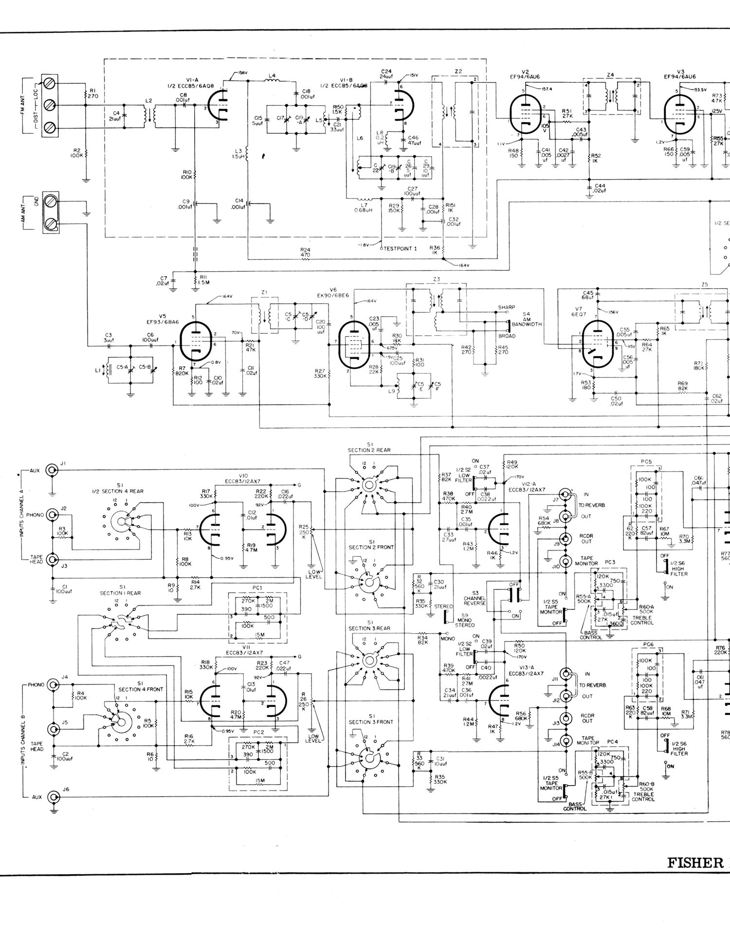 Fisher 800 B Schematic