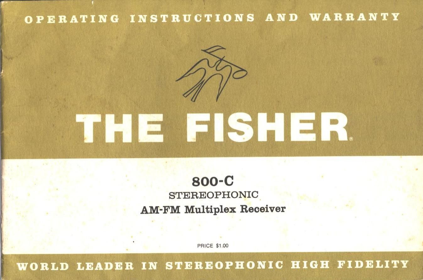 Fisher 800 C Owners Manual