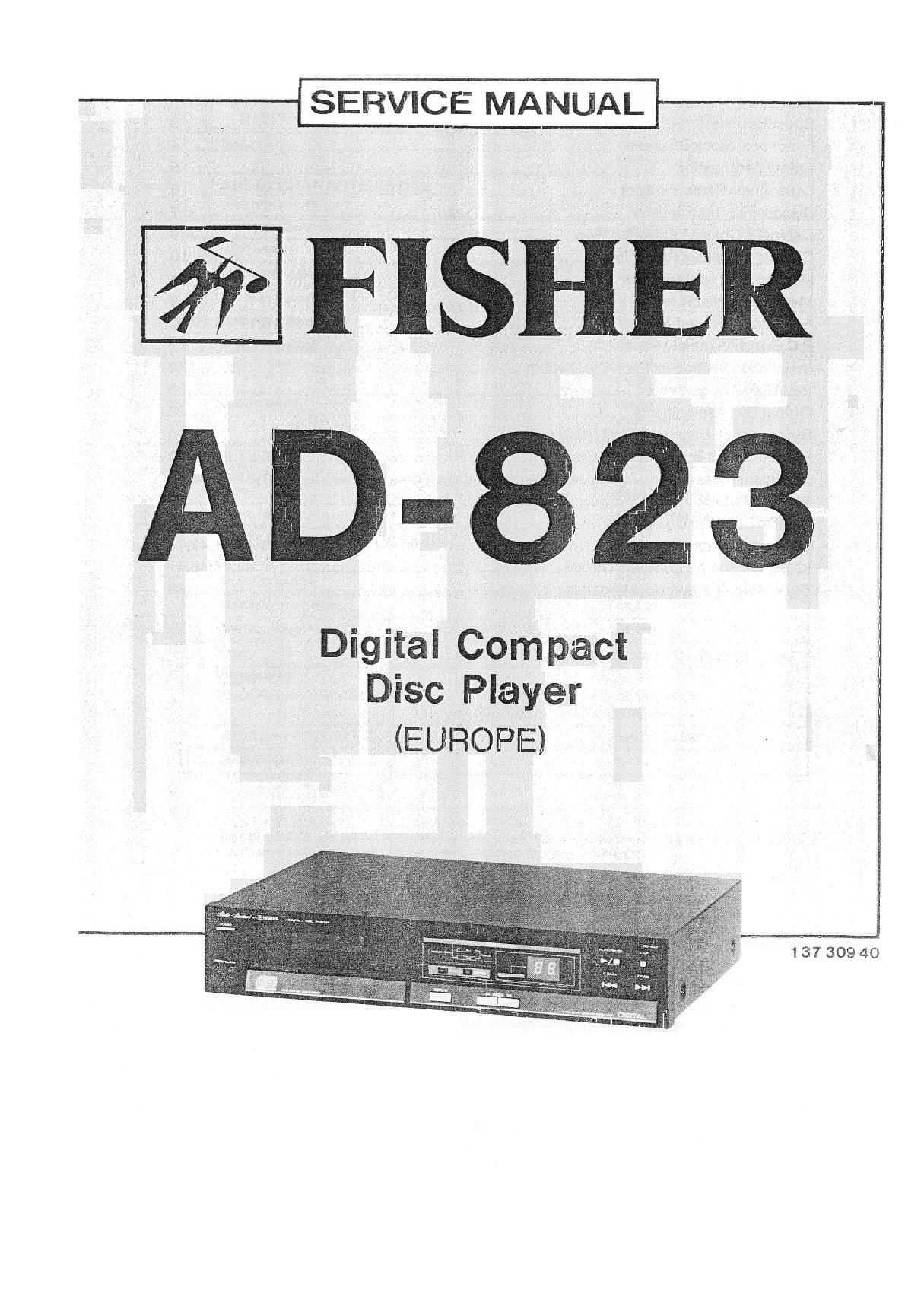 Fisher AD 823 Service Manual