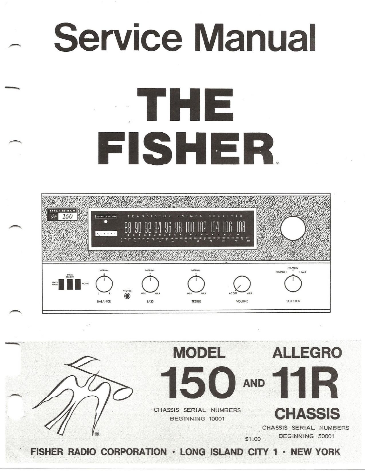 Fisher ALLEGRO 11 R Service Manual