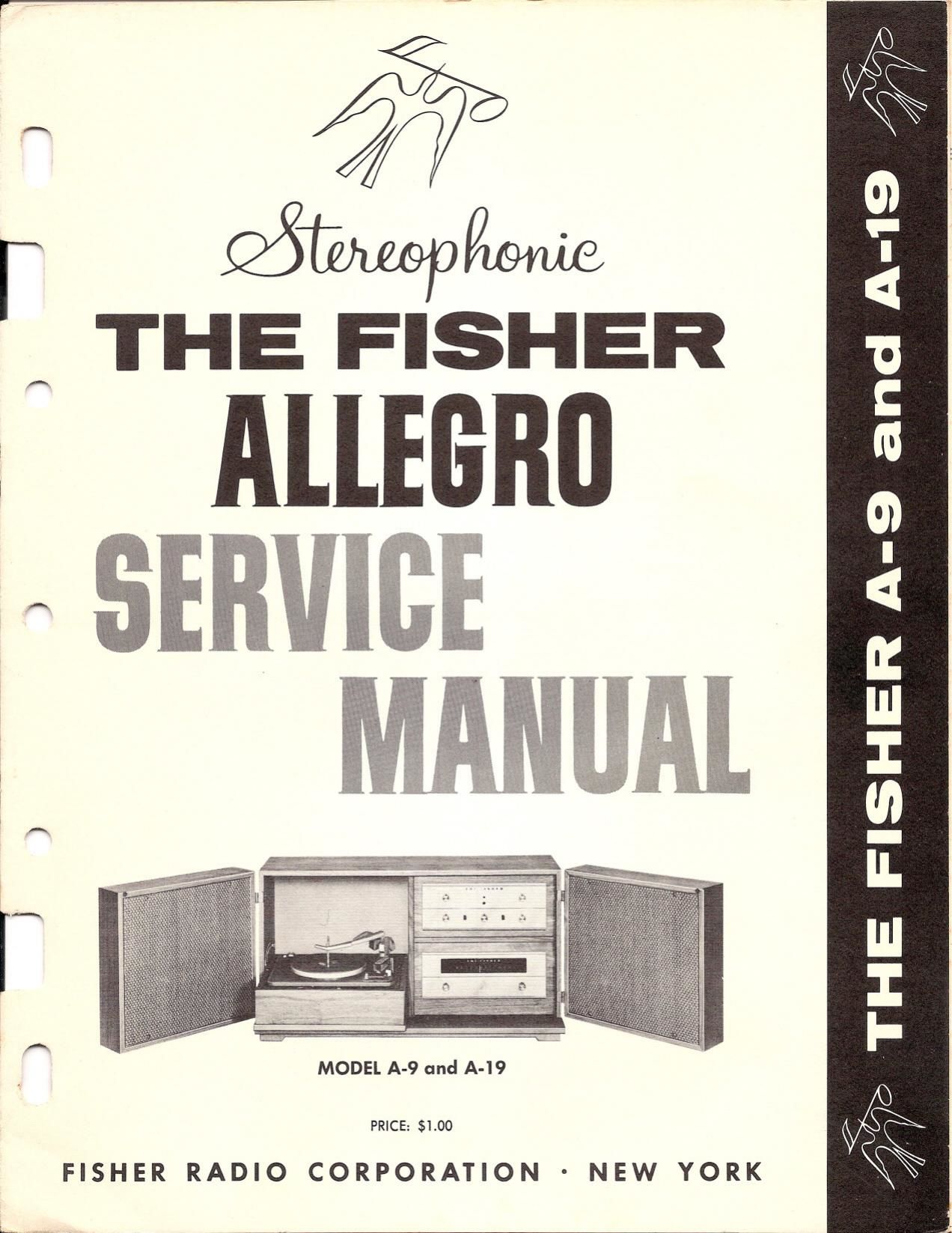 Fisher ALLEGRO A 19 Service Manual
