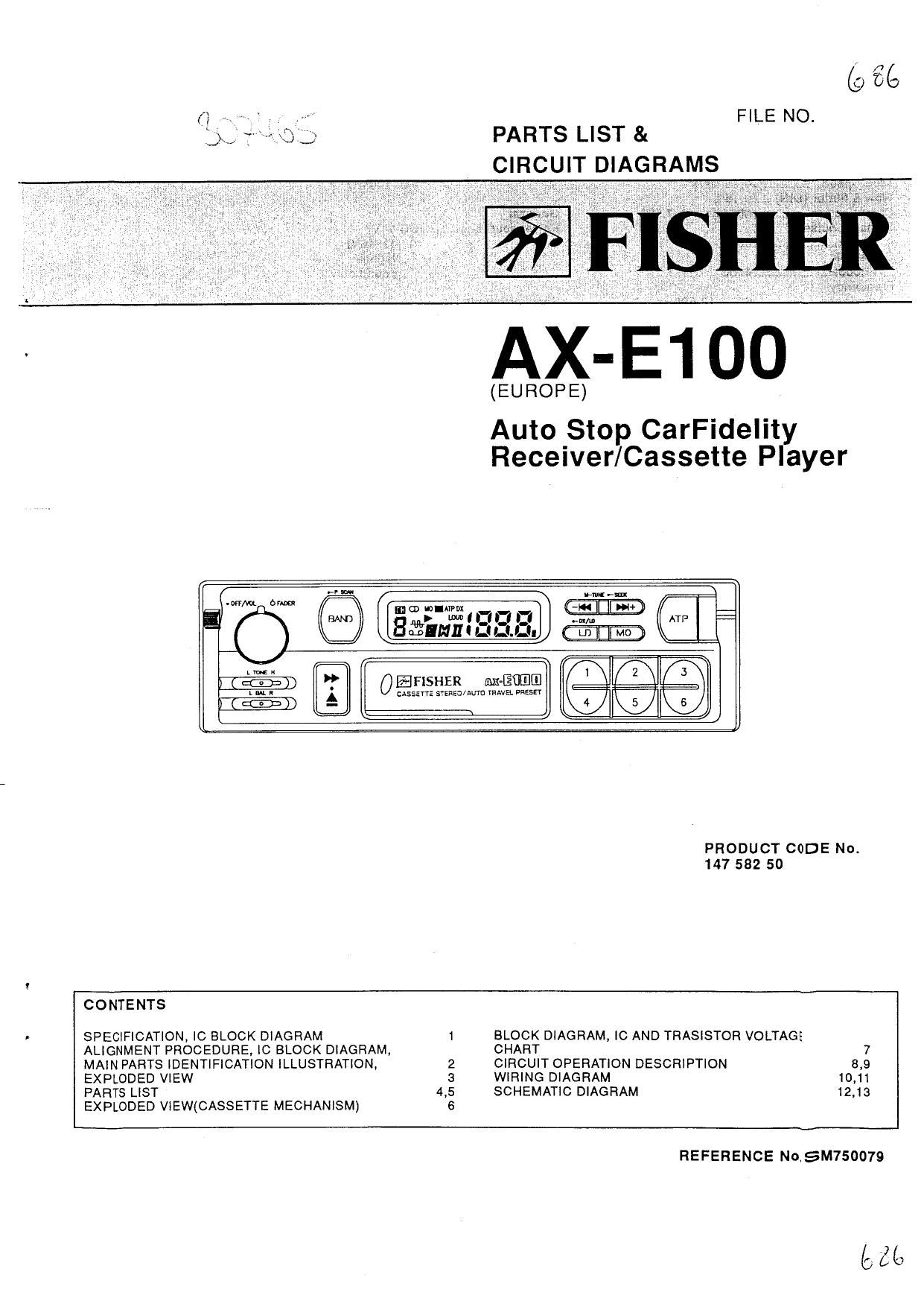 Fisher AXE 100 Service Manual