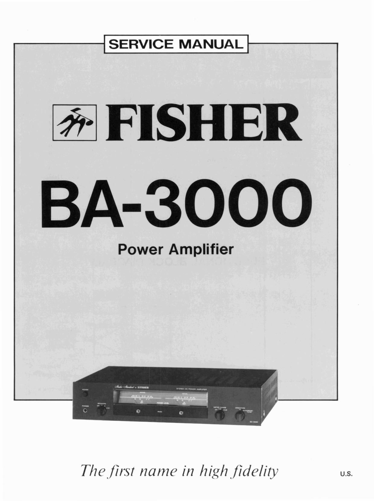 Fisher BA 3000 Service Manual