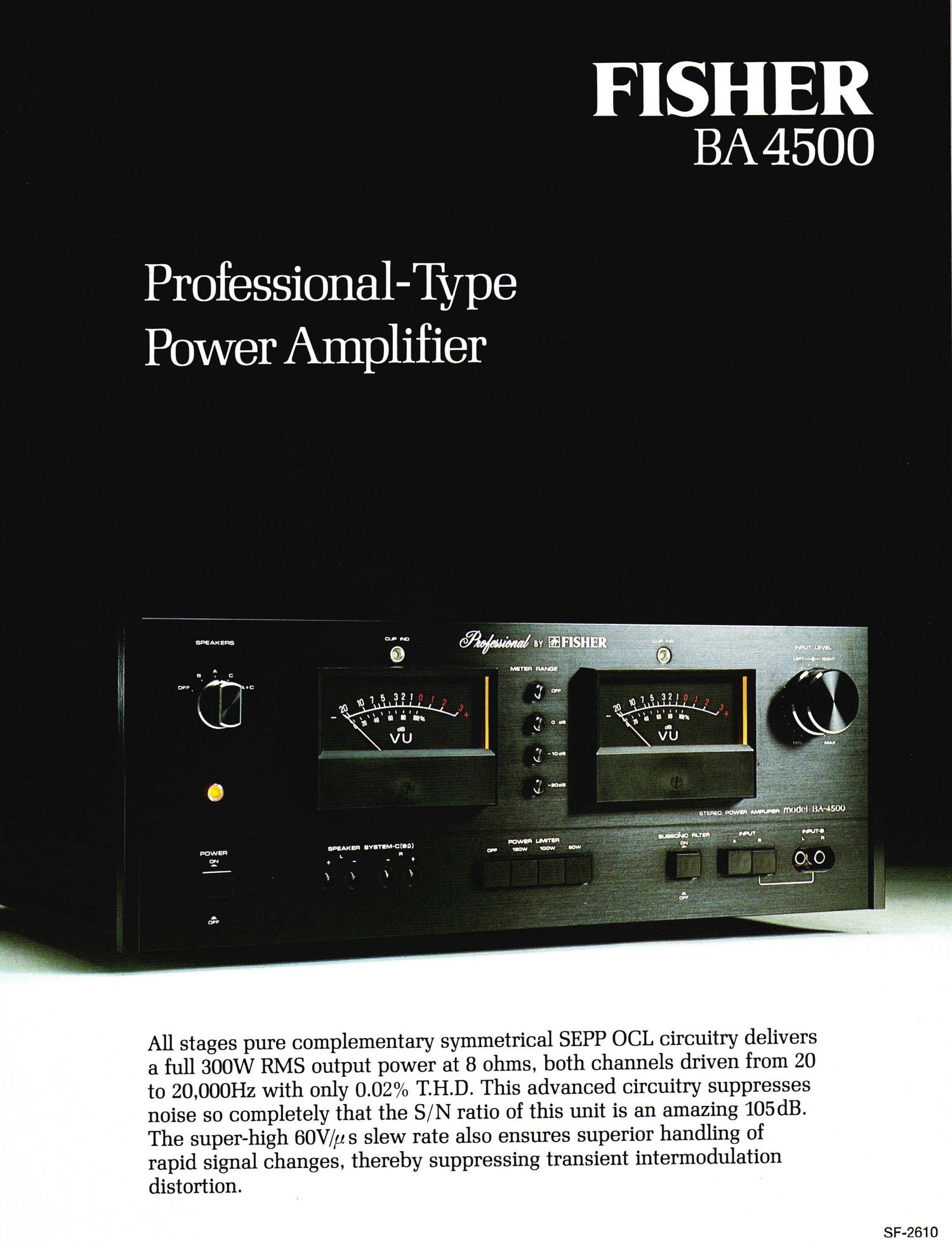 Fisher BA 4500 Brochure