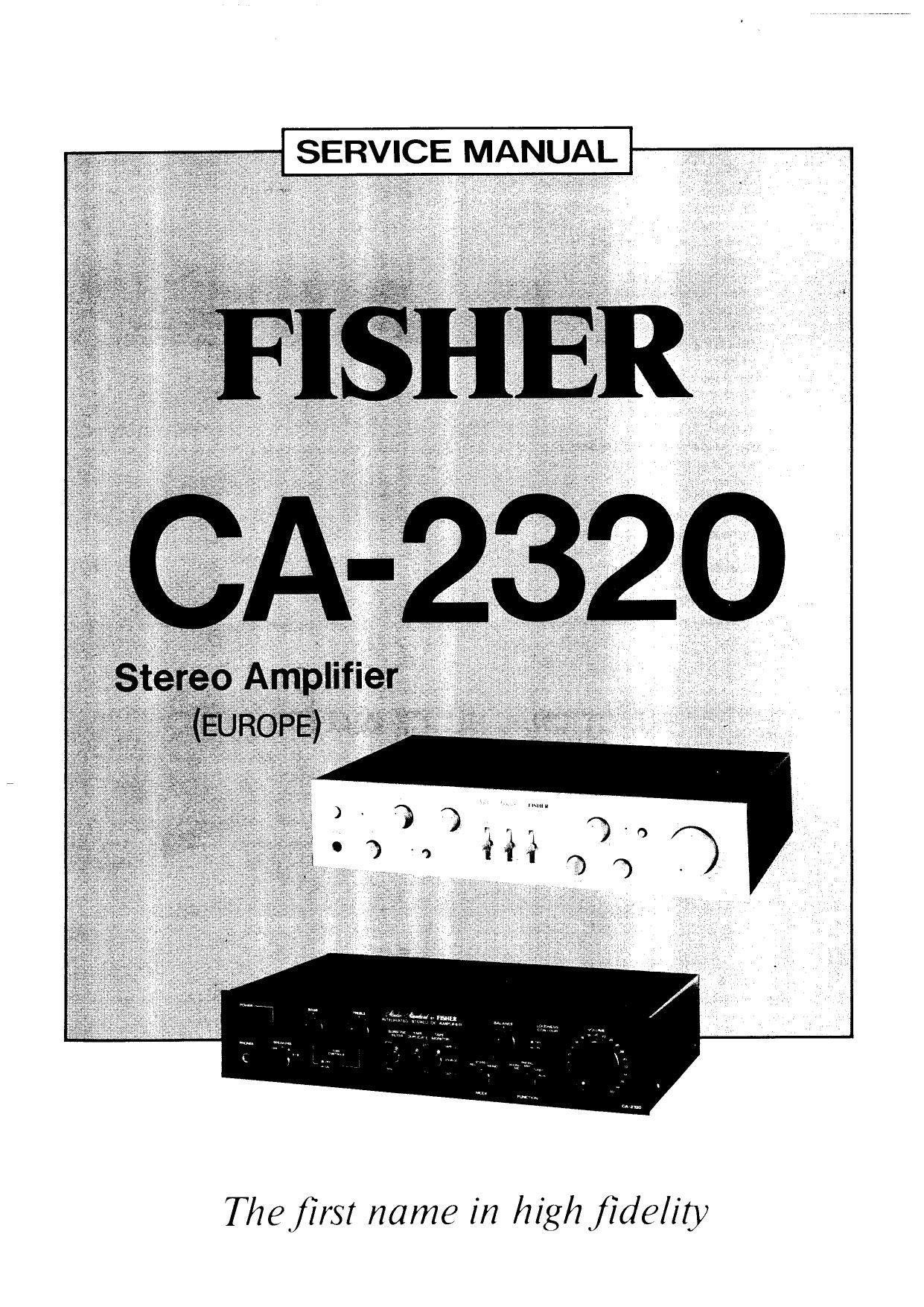 Fisher CA 2320 Service Manual