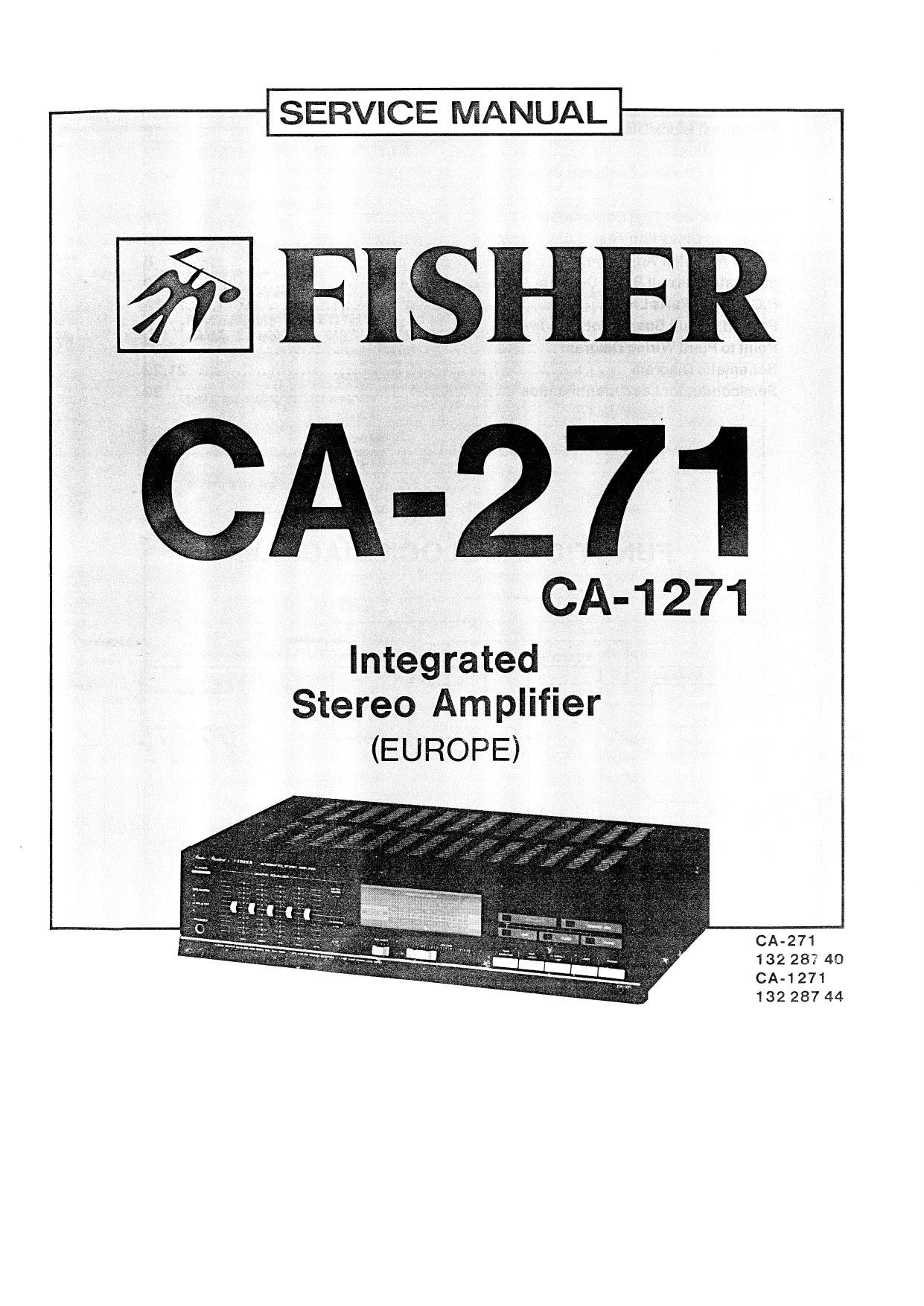 Fisher CA 271 Service Manual
