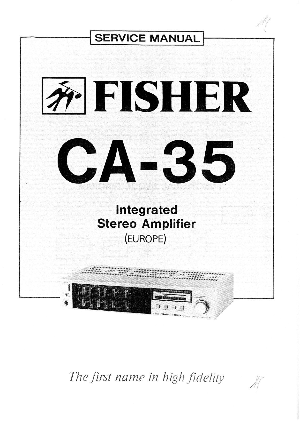 Fisher CA 35 Service Manual