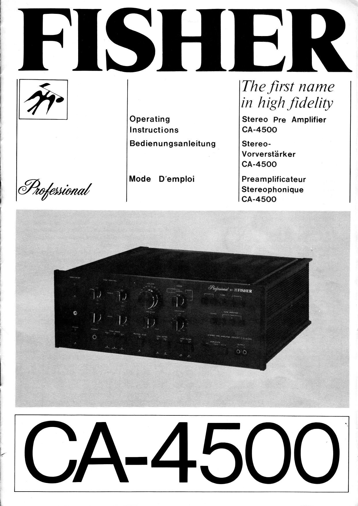 Fisher CA 4500 Schematic