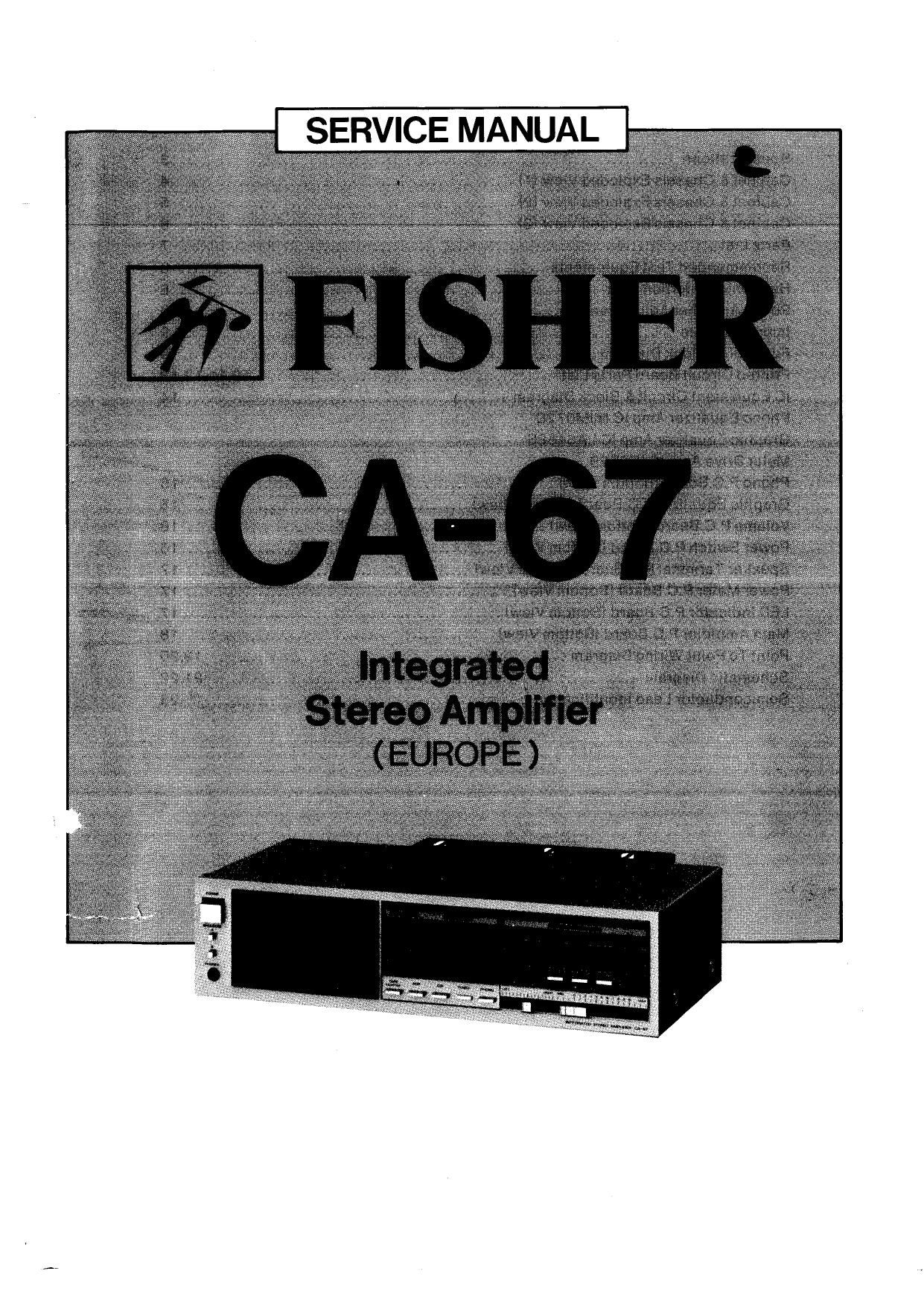 Fisher CA 67 Service Manual
