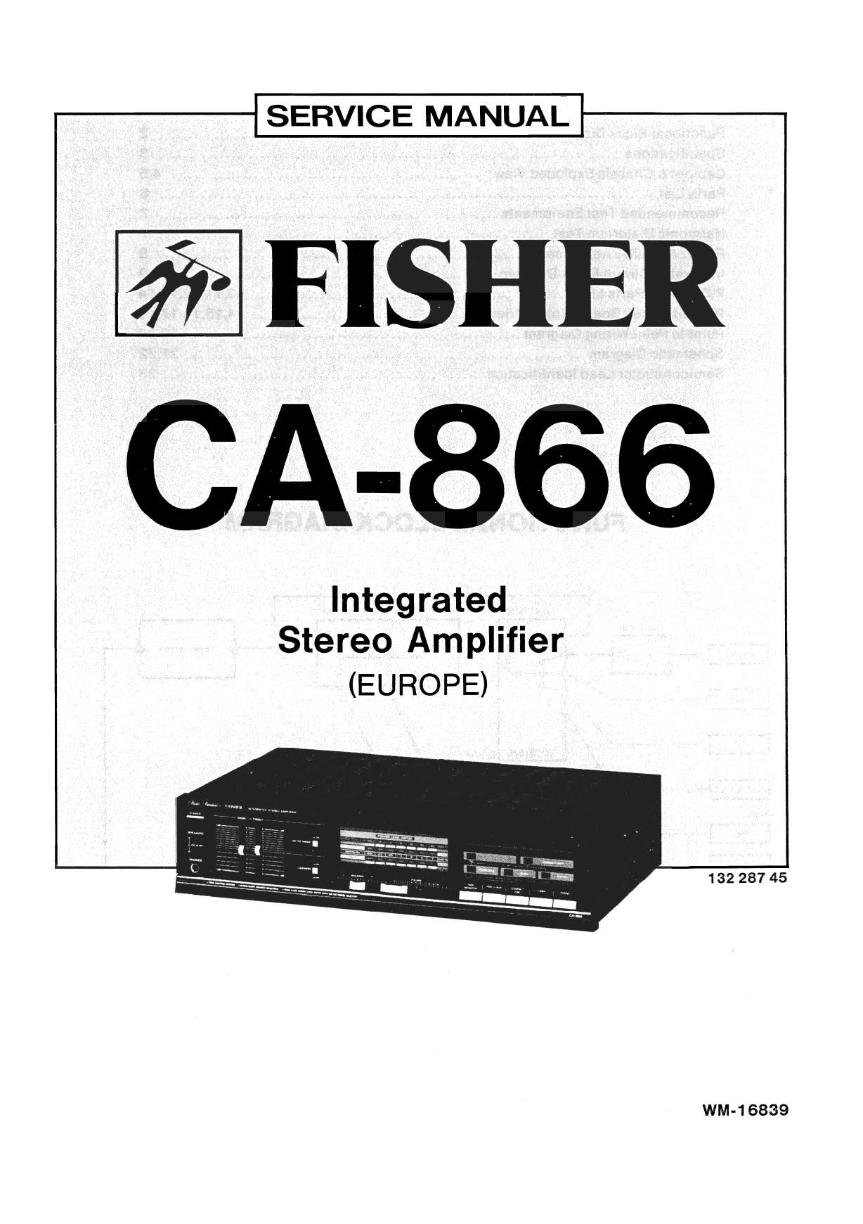Fisher CA 866 Service Manual